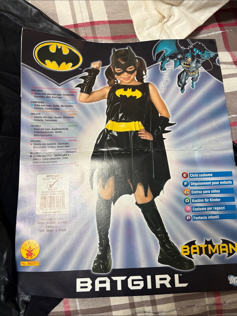Batman Batgirl Costume in Black and Yellow